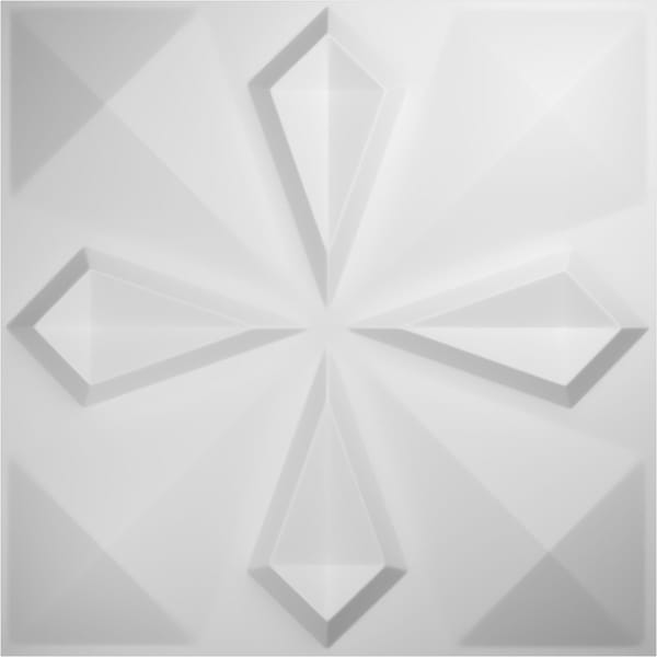 Ekena Millwork Nikki EnduraWall Decorative 3D Wall Panel, White, 19 5/8"W x 19 5/8"H WP20X20NKWH - main